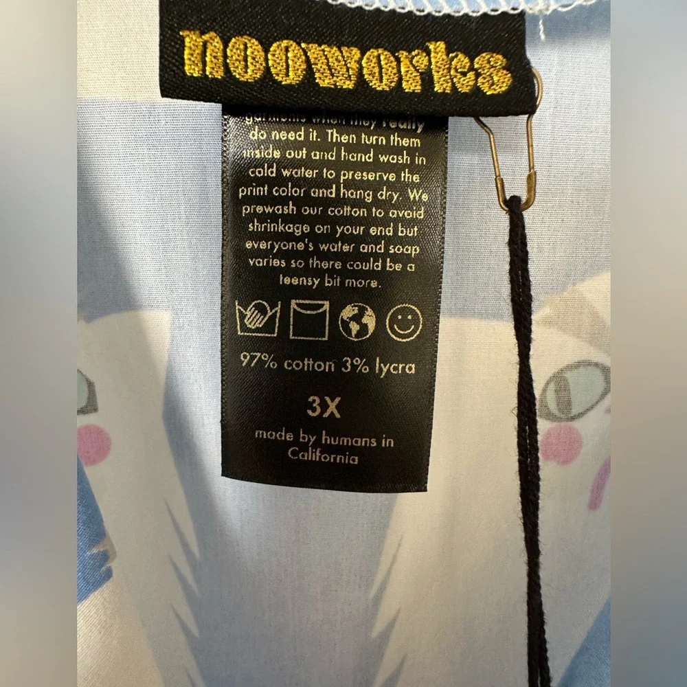 Nooworks Blue Cat Print Dress - Picture 7 of 10